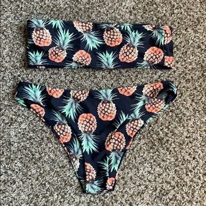 Pineapple theme bathing suit